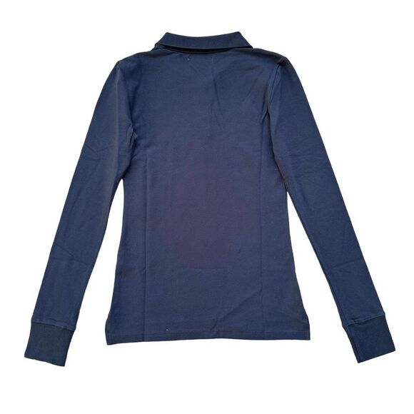 🆕Aeropostale Blue Long Sleeve Uniform Piqué Polo - Picture 3 of 8